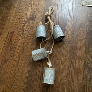 NWOT McGee & Co Zinc and Brass Holiday Bells